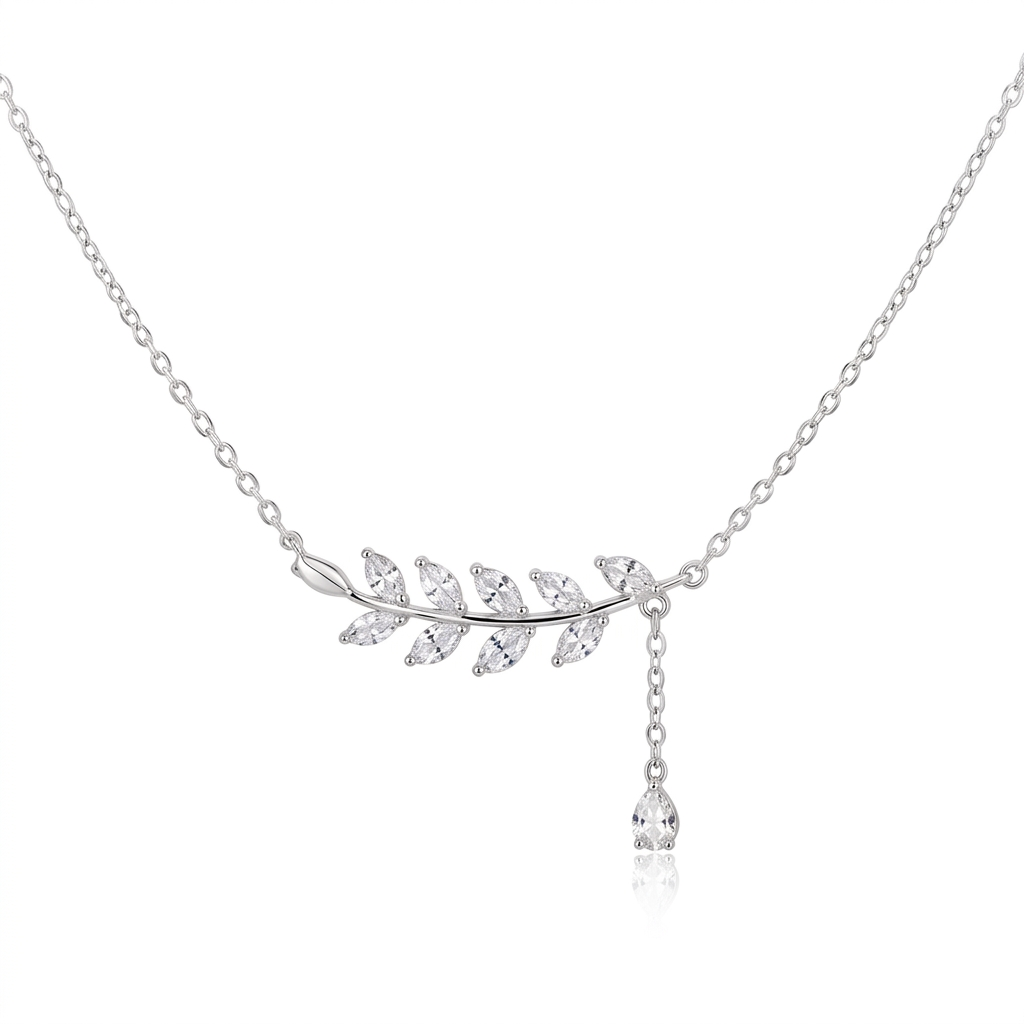 Naszyjnik Cristal Leaf · Srebro 925
