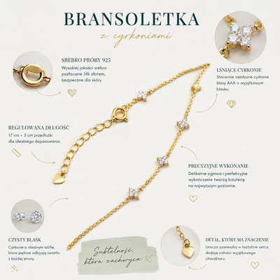 Bransoletka Citrine Glow · Srebro 925 · Złoto 14K
