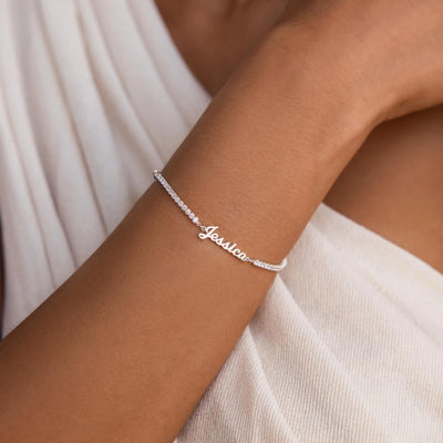 Personalizowana Bransoletka Beshine z Imieniem  ·  Cyrkonie