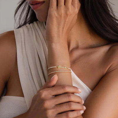 Personalizowana Bransoletka Beshine z Imieniem  ·  Cyrkonie