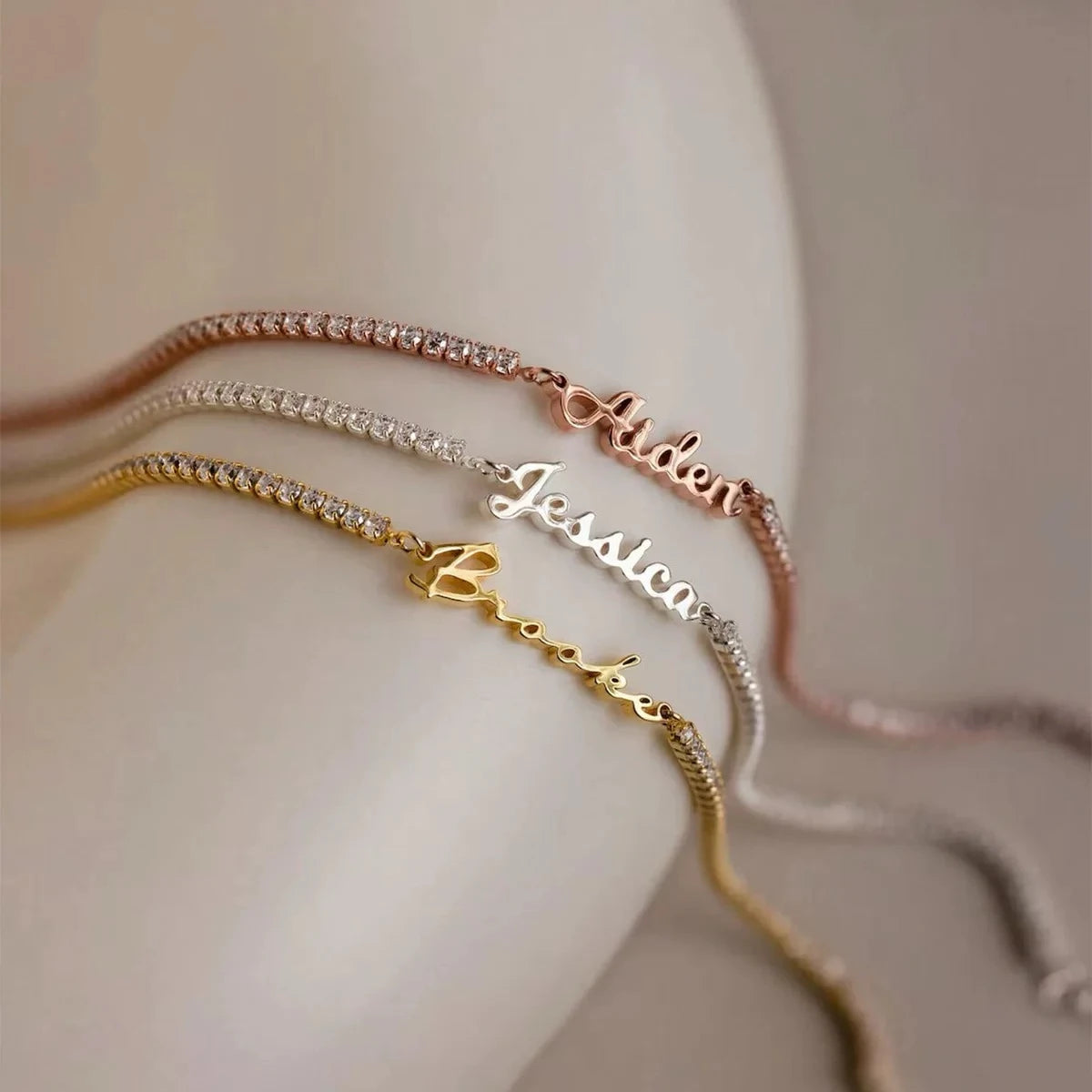 Personalizowana Bransoletka Beshine z Imieniem  ·  Cyrkonie