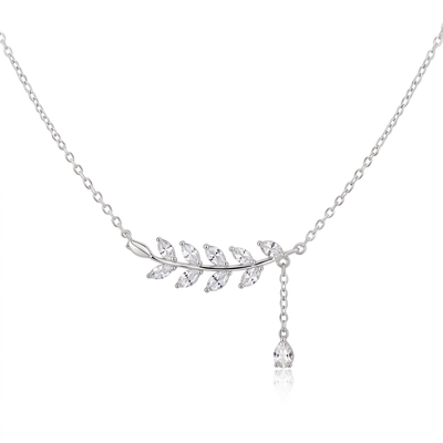 Naszyjnik Cristal Leaf · Srebro 925